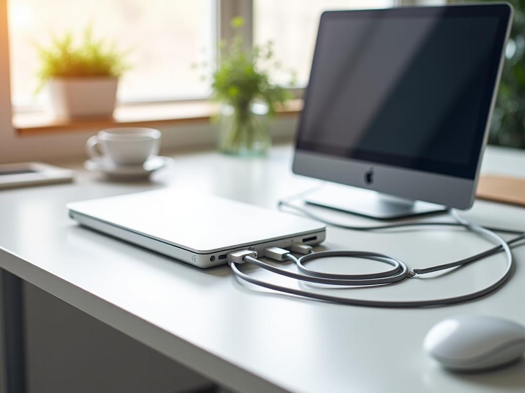 Sistema cable management per scrivania ufficio